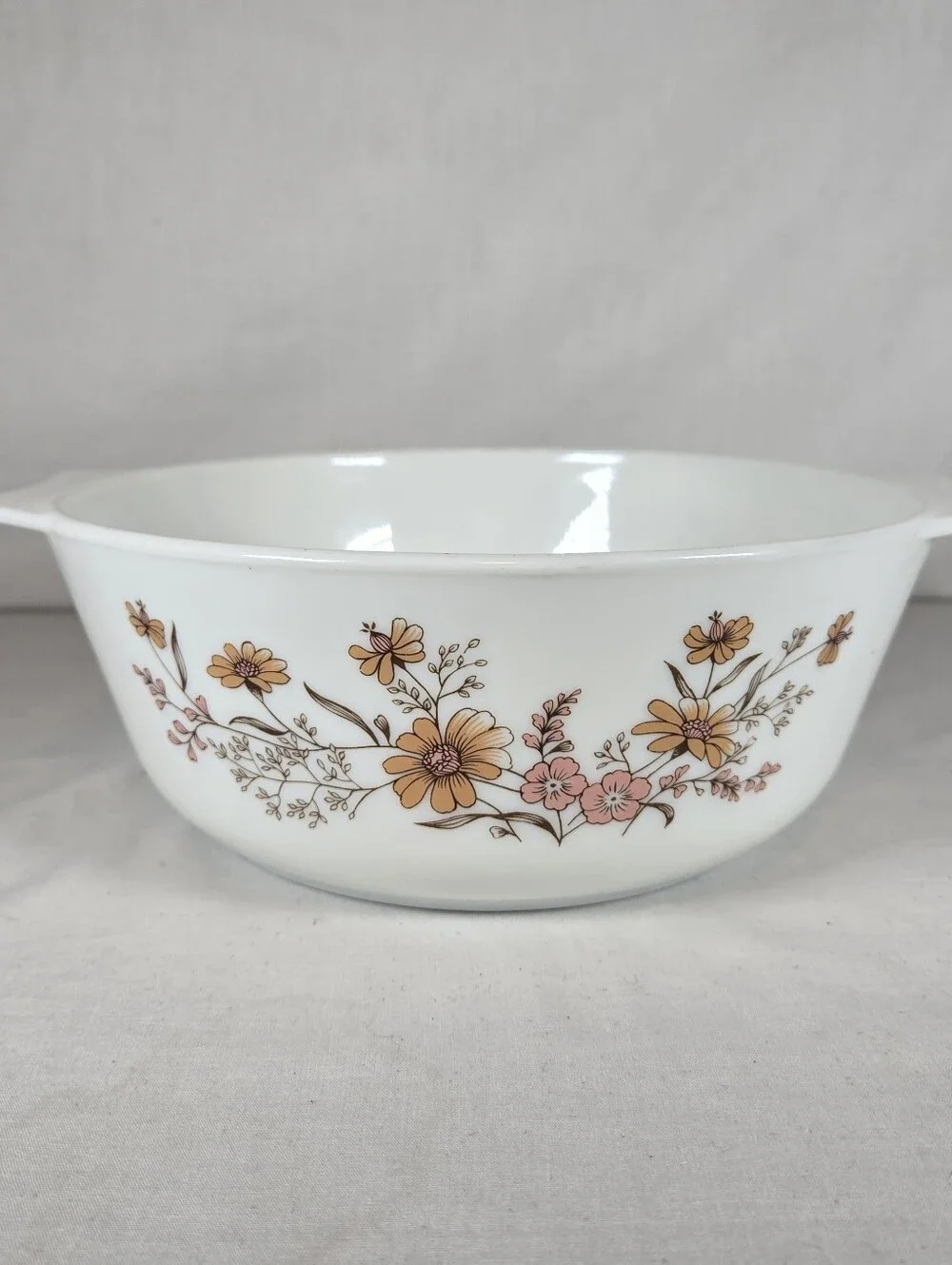 Vintage JAJ Pyrex England Casserole Dish Woodland Country Floral 1.5 Qt No Lid